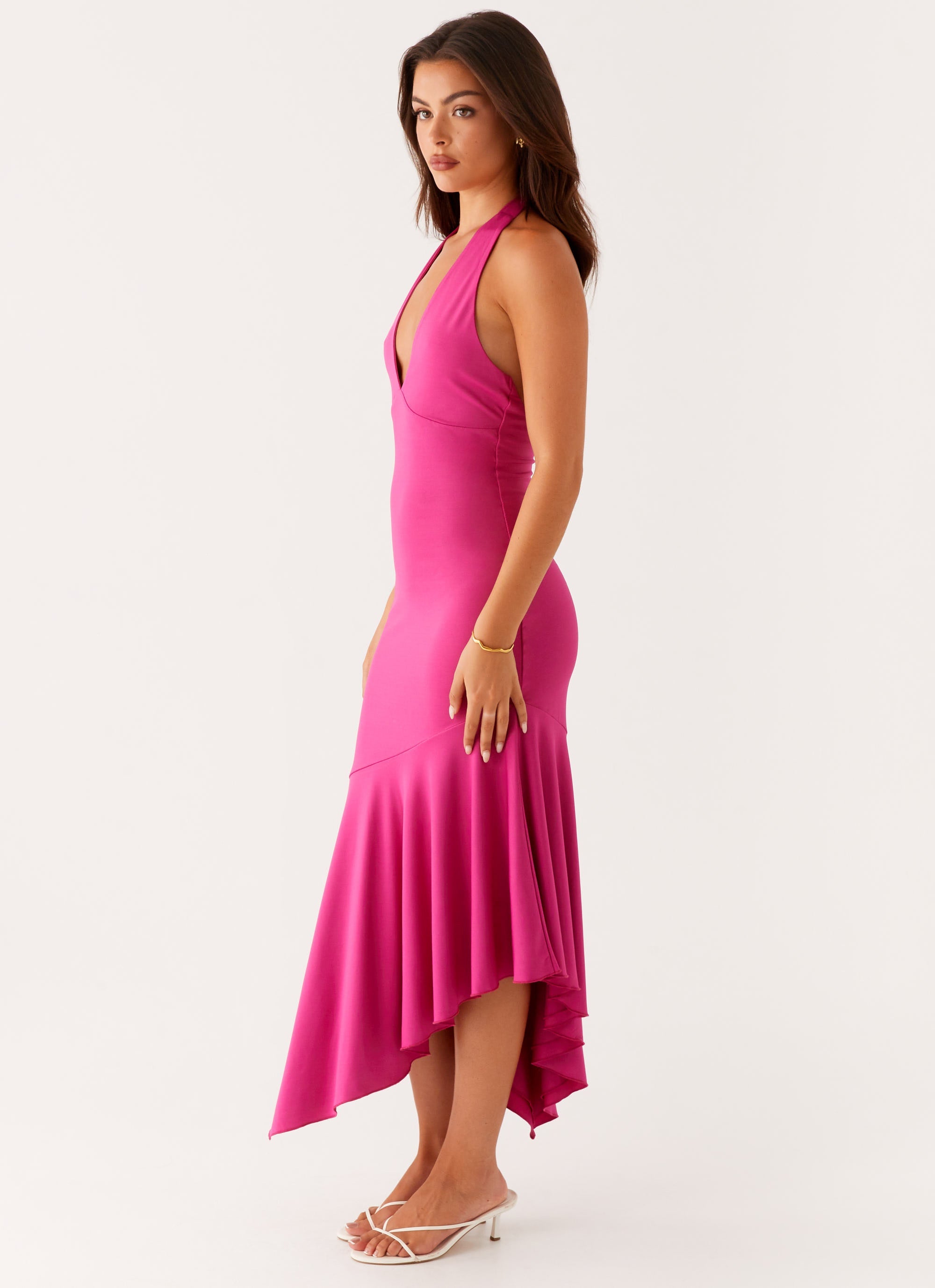 Perdita Midi Dress - Fuchsia